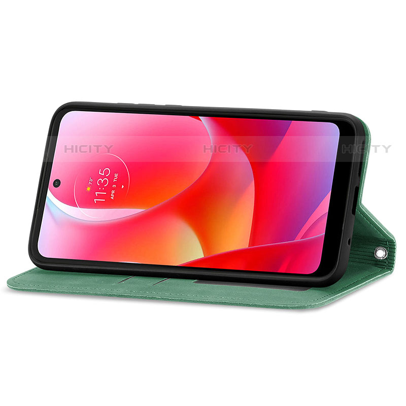 Funda de Cuero Cartera con Soporte Carcasa S04D para Motorola Moto G Play (2023)