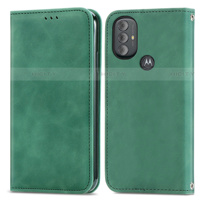 Funda de Cuero Cartera con Soporte Carcasa S04D para Motorola Moto G Play (2023) Verde