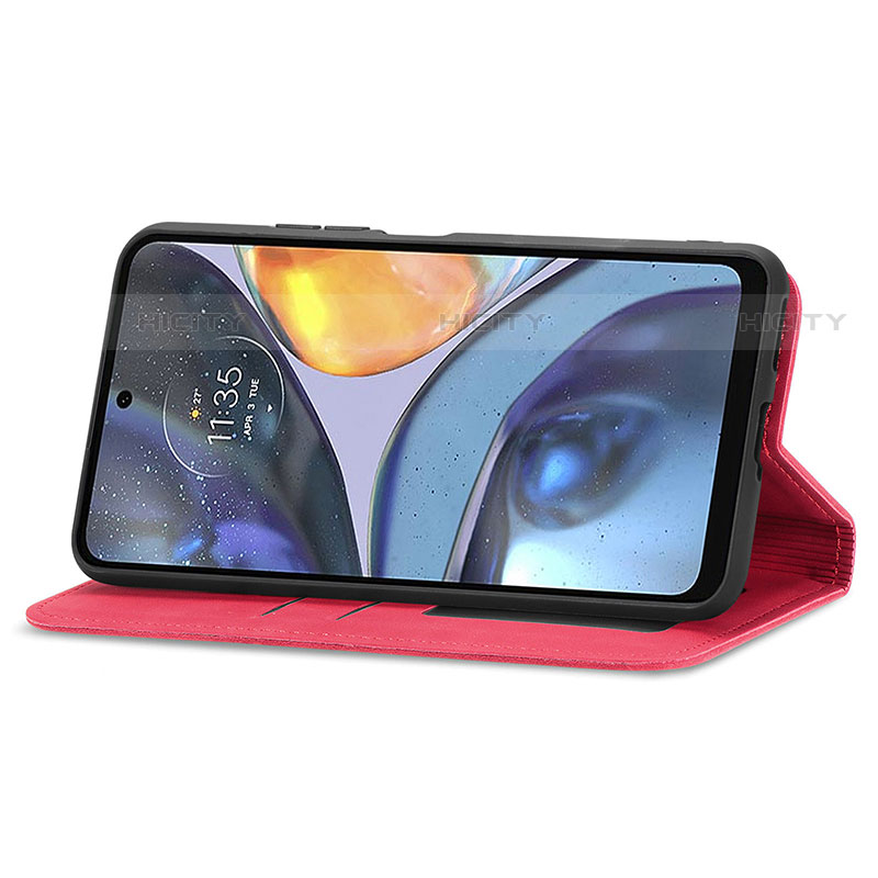 Funda de Cuero Cartera con Soporte Carcasa S04D para Motorola Moto G22