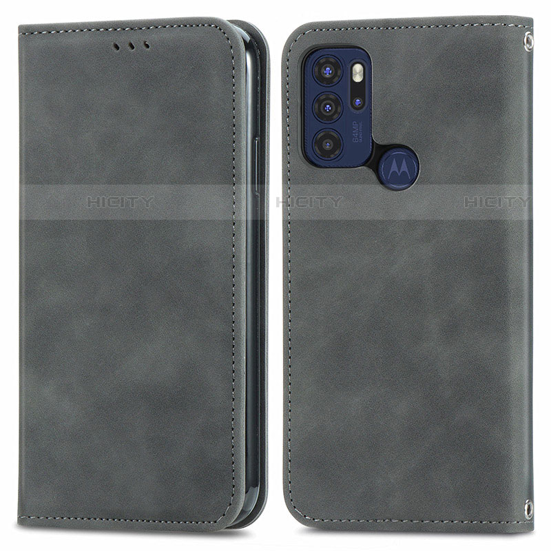 Funda de Cuero Cartera con Soporte Carcasa S04D para Motorola Moto G60s