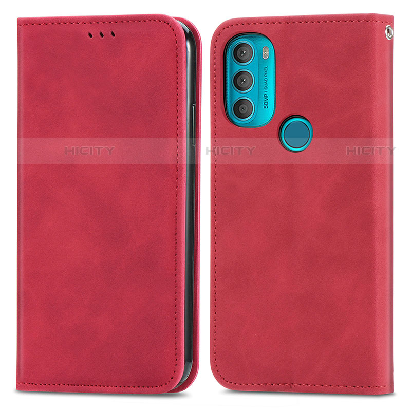 Funda de Cuero Cartera con Soporte Carcasa S04D para Motorola Moto G71 5G