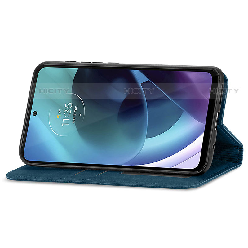 Funda de Cuero Cartera con Soporte Carcasa S04D para Motorola Moto G71 5G