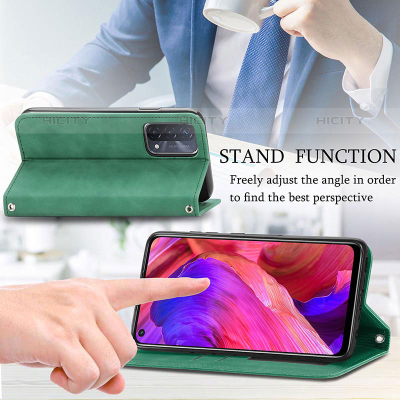 Funda de Cuero Cartera con Soporte Carcasa S04D para OnePlus Nord N200 5G