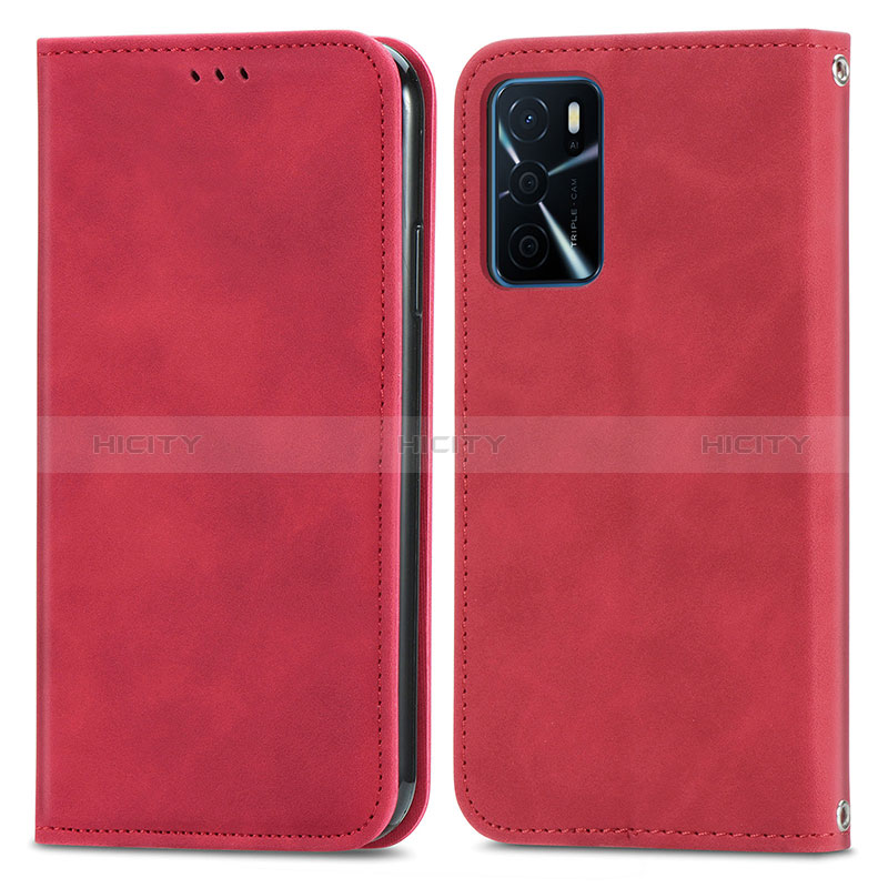 Funda de Cuero Cartera con Soporte Carcasa S04D para Oppo A16