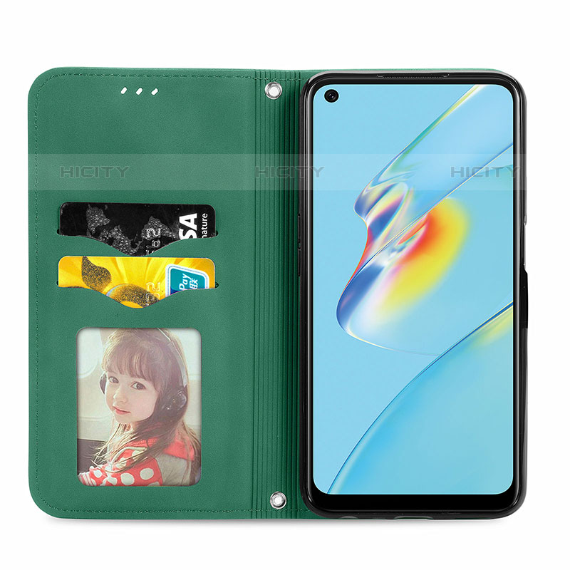 Funda de Cuero Cartera con Soporte Carcasa S04D para Oppo A54 4G