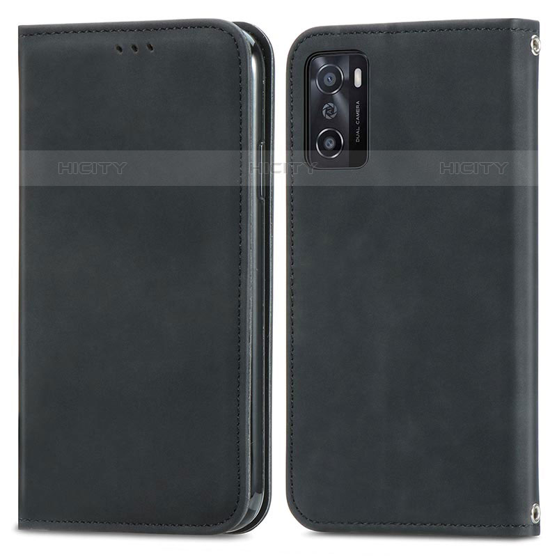 Funda de Cuero Cartera con Soporte Carcasa S04D para Oppo A55S 5G