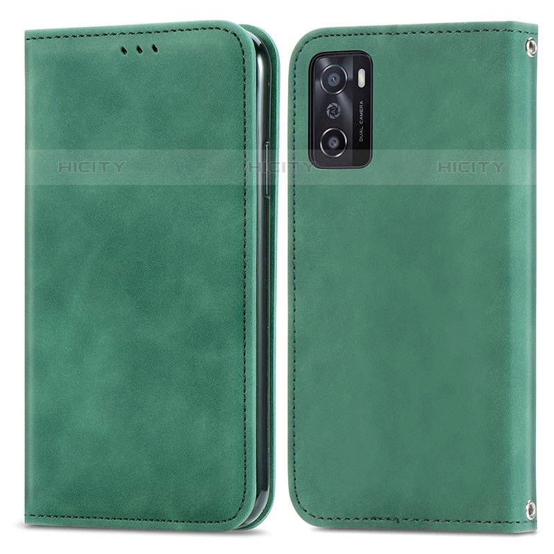 Funda de Cuero Cartera con Soporte Carcasa S04D para Oppo A55S 5G