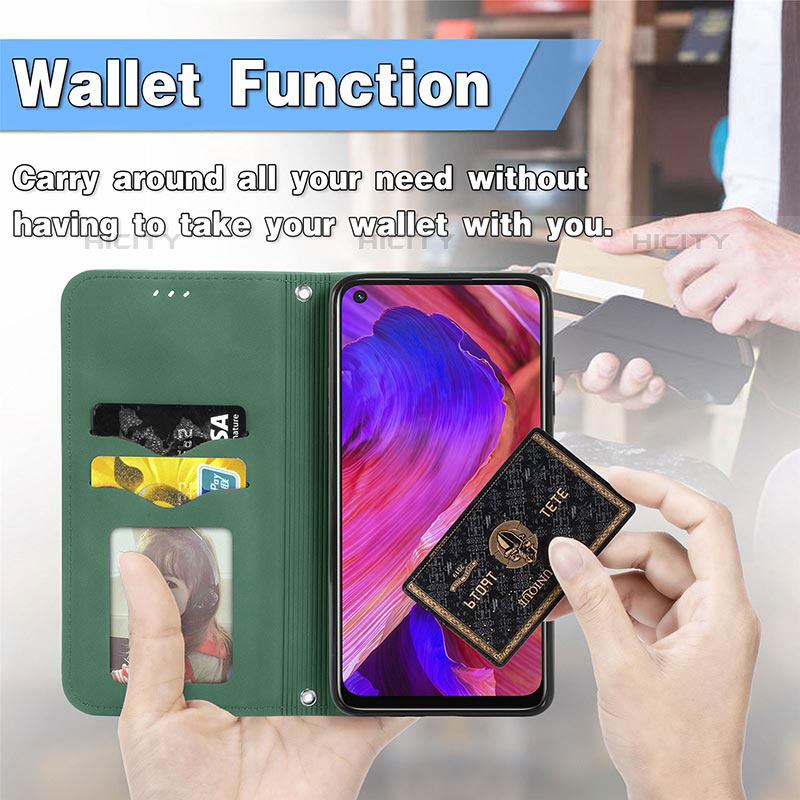 Funda de Cuero Cartera con Soporte Carcasa S04D para Oppo A93 5G