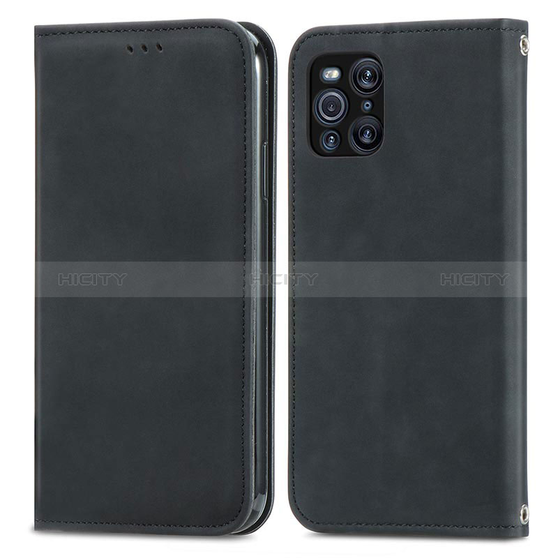 Funda de Cuero Cartera con Soporte Carcasa S04D para Oppo Find X3 5G