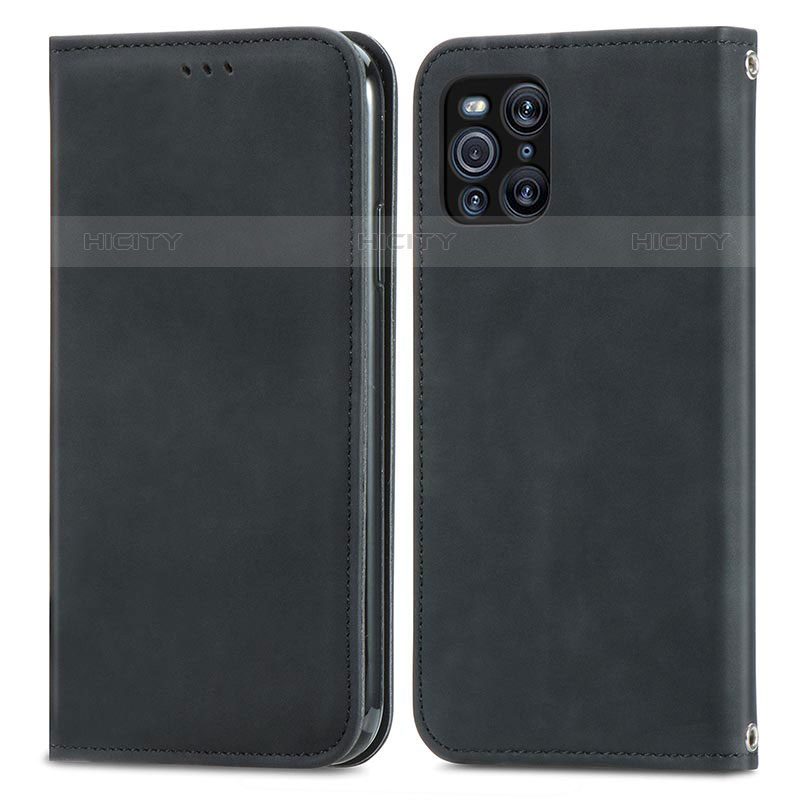 Funda de Cuero Cartera con Soporte Carcasa S04D para Oppo Find X3 Pro 5G