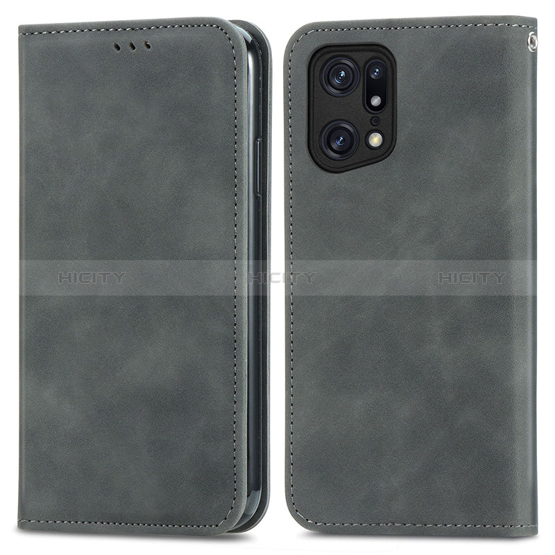 Funda de Cuero Cartera con Soporte Carcasa S04D para Oppo Find X5 5G