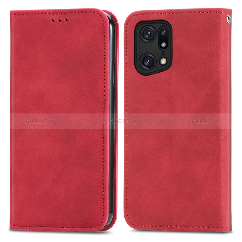 Funda de Cuero Cartera con Soporte Carcasa S04D para Oppo Find X5 5G