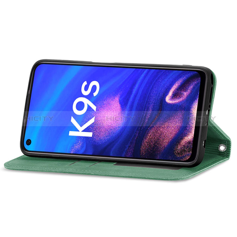 Funda de Cuero Cartera con Soporte Carcasa S04D para Oppo K9S 5G