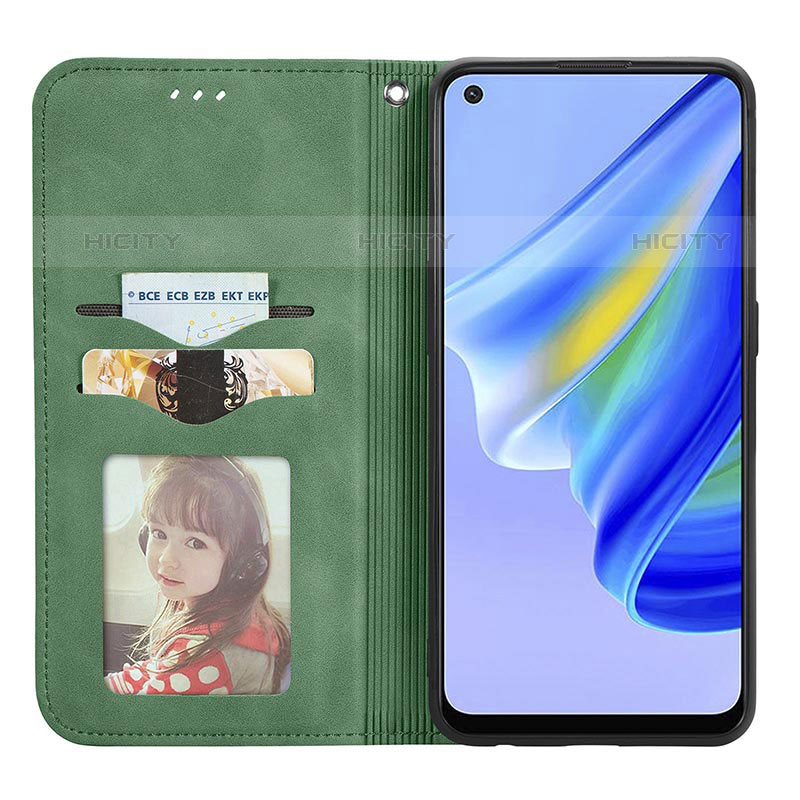 Funda de Cuero Cartera con Soporte Carcasa S04D para Oppo Reno6 Lite