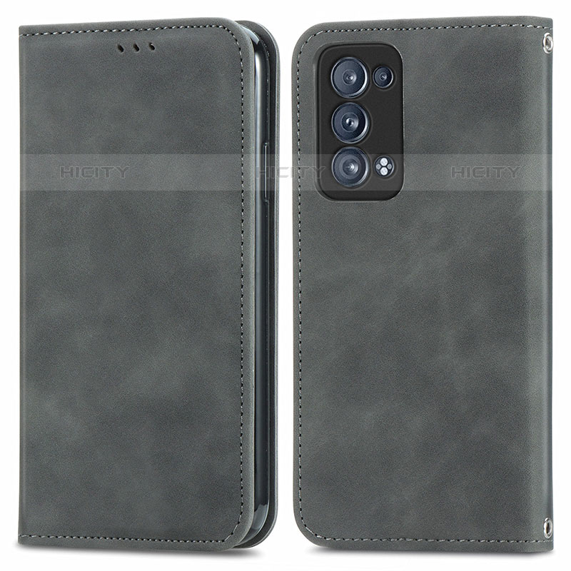 Funda de Cuero Cartera con Soporte Carcasa S04D para Oppo Reno6 Pro 5G