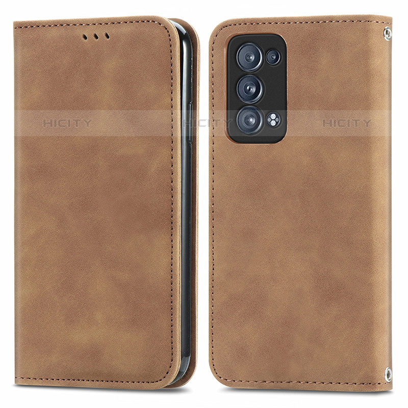 Funda de Cuero Cartera con Soporte Carcasa S04D para Oppo Reno6 Pro 5G