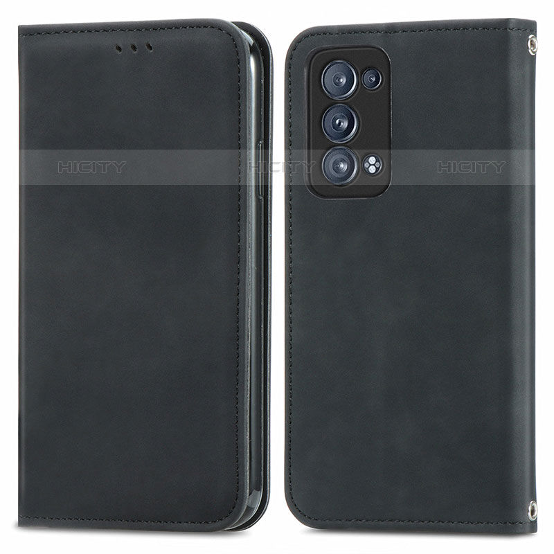 Funda de Cuero Cartera con Soporte Carcasa S04D para Oppo Reno6 Pro+ Plus 5G