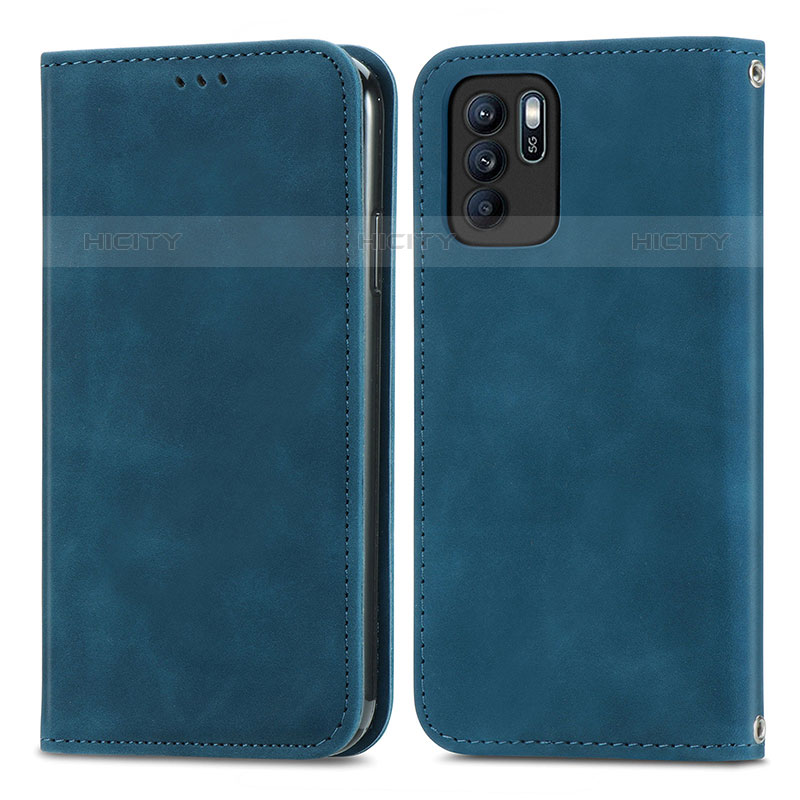 Funda de Cuero Cartera con Soporte Carcasa S04D para Oppo Reno6 Z 5G