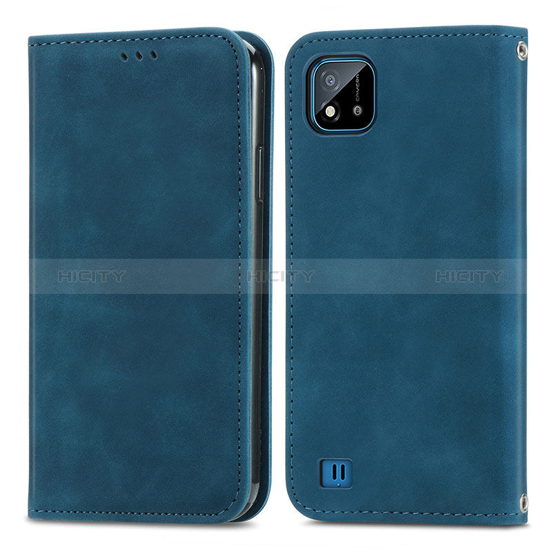 Funda de Cuero Cartera con Soporte Carcasa S04D para Realme C11 (2021)