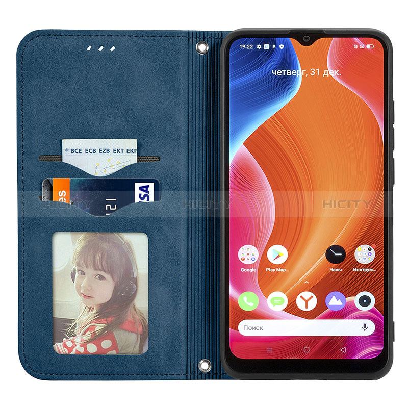 Funda de Cuero Cartera con Soporte Carcasa S04D para Realme C20