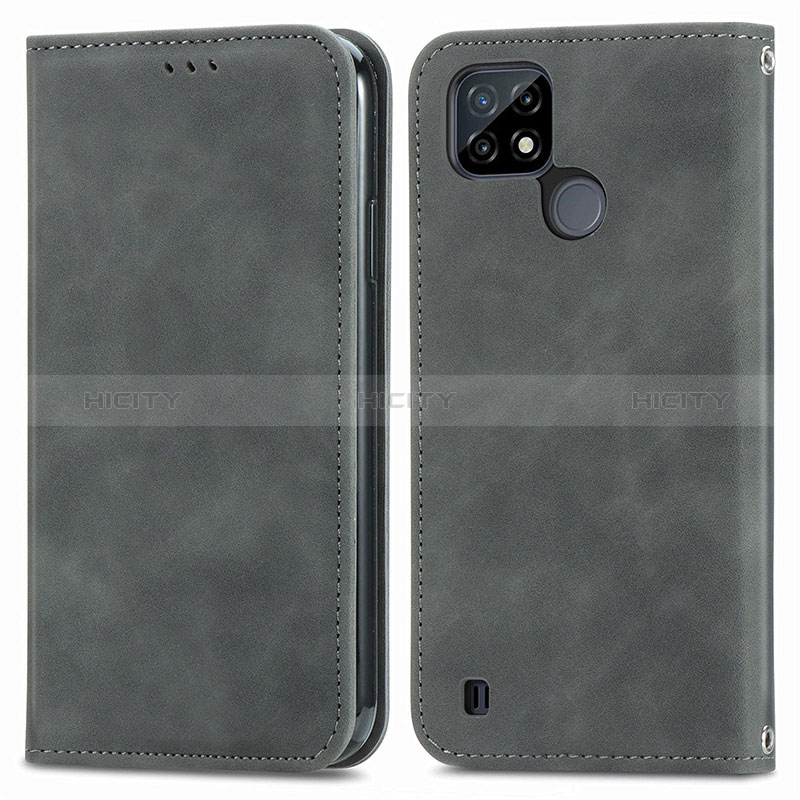 Funda de Cuero Cartera con Soporte Carcasa S04D para Realme C21Y