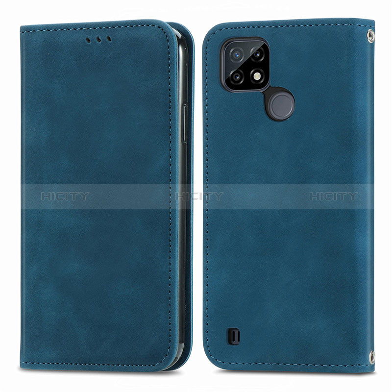 Funda de Cuero Cartera con Soporte Carcasa S04D para Realme C25Y