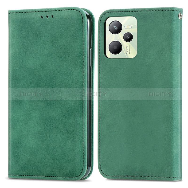 Funda de Cuero Cartera con Soporte Carcasa S04D para Realme C35