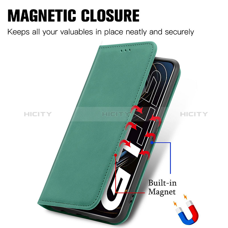 Funda de Cuero Cartera con Soporte Carcasa S04D para Realme GT Neo 2T 5G