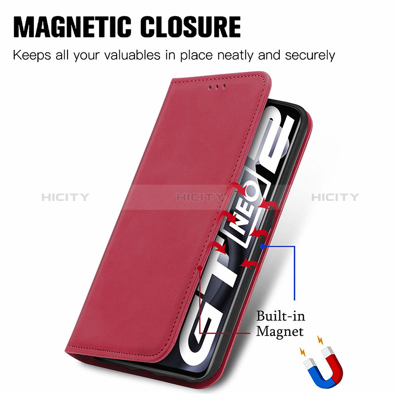 Funda de Cuero Cartera con Soporte Carcasa S04D para Realme GT Neo2 5G