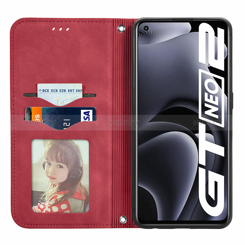 Funda de Cuero Cartera con Soporte Carcasa S04D para Realme GT Neo2 5G