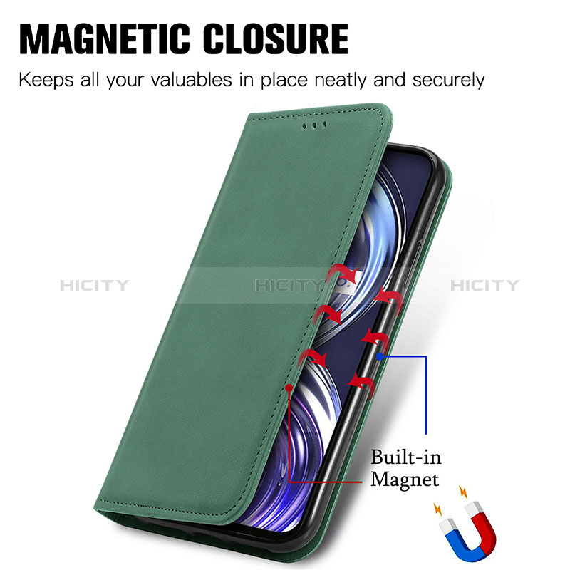 Funda de Cuero Cartera con Soporte Carcasa S04D para Realme Narzo 50 4G