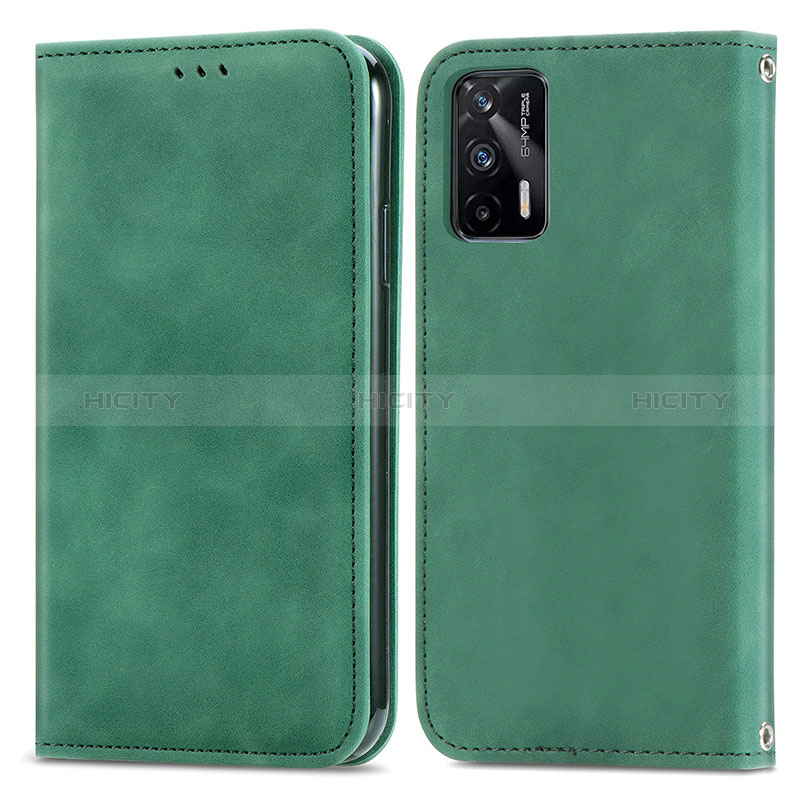 Funda de Cuero Cartera con Soporte Carcasa S04D para Realme Q3 Pro 5G