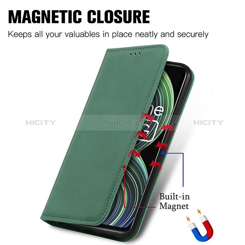 Funda de Cuero Cartera con Soporte Carcasa S04D para Realme Q3i 5G