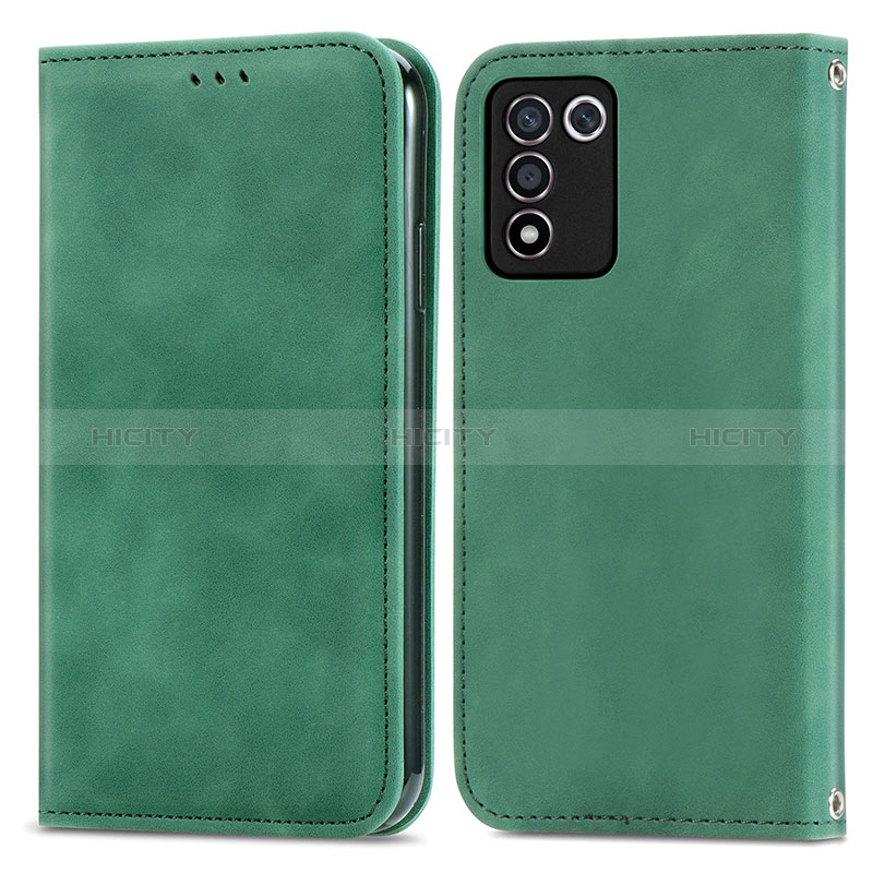 Funda de Cuero Cartera con Soporte Carcasa S04D para Realme Q3s 5G