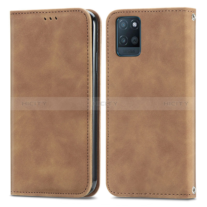 Funda de Cuero Cartera con Soporte Carcasa S04D para Realme V11s 5G