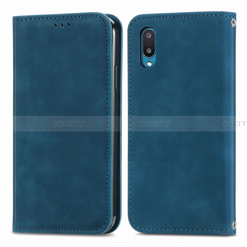 Funda de Cuero Cartera con Soporte Carcasa S04D para Samsung Galaxy A02