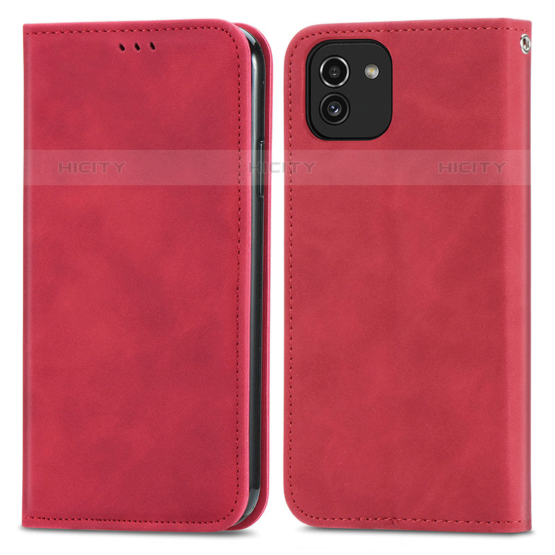 Funda de Cuero Cartera con Soporte Carcasa S04D para Samsung Galaxy A03