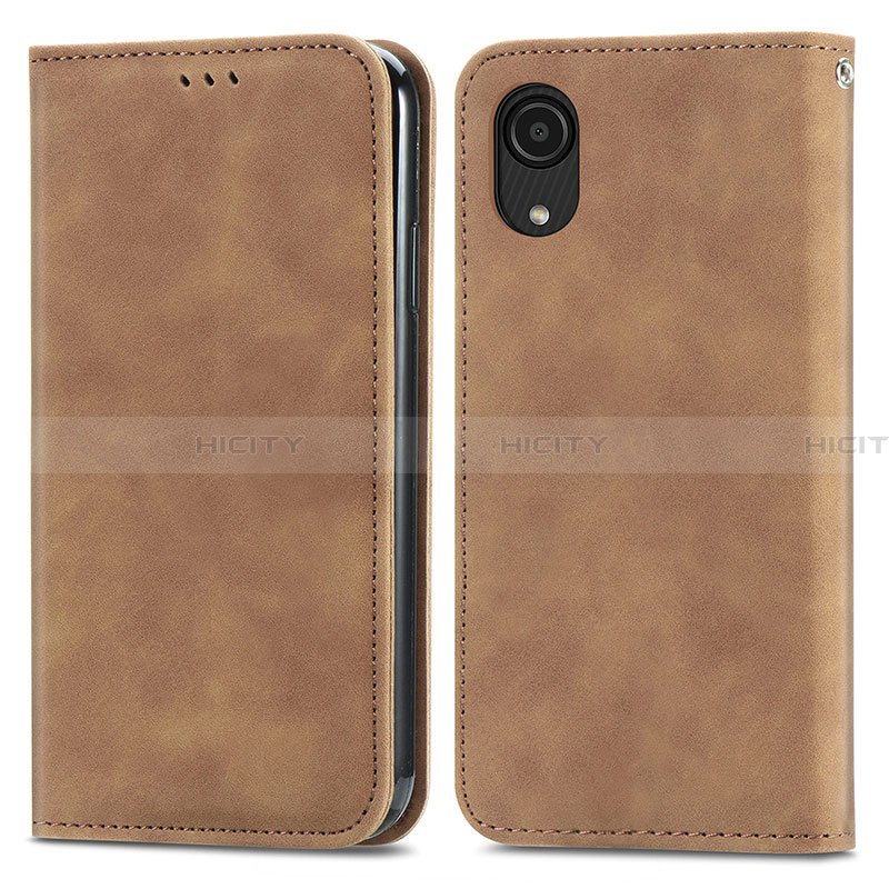 Funda de Cuero Cartera con Soporte Carcasa S04D para Samsung Galaxy A03 Core