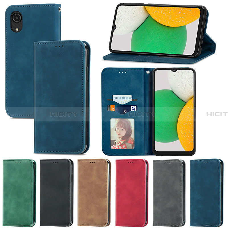 Funda de Cuero Cartera con Soporte Carcasa S04D para Samsung Galaxy A03 Core