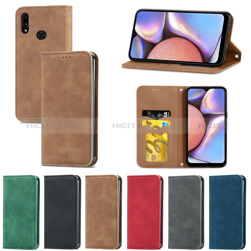 Funda de Cuero Cartera con Soporte Carcasa S04D para Samsung Galaxy A10s