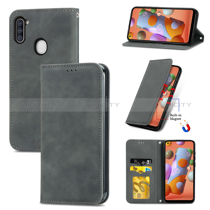 Funda de Cuero Cartera con Soporte Carcasa S04D para Samsung Galaxy A11