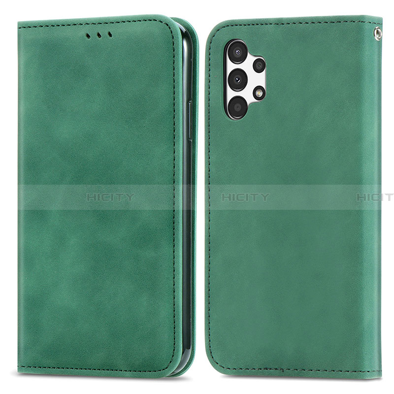 Funda de Cuero Cartera con Soporte Carcasa S04D para Samsung Galaxy A13 4G Verde