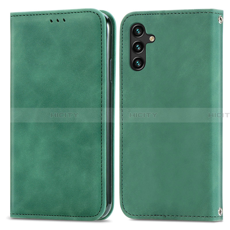 Funda de Cuero Cartera con Soporte Carcasa S04D para Samsung Galaxy A13 5G Verde