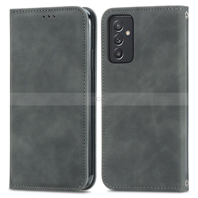 Funda de Cuero Cartera con Soporte Carcasa S04D para Samsung Galaxy A15 LTE Gris