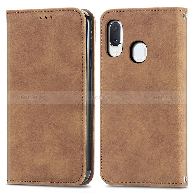 Funda de Cuero Cartera con Soporte Carcasa S04D para Samsung Galaxy A20e