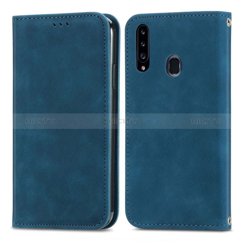 Funda de Cuero Cartera con Soporte Carcasa S04D para Samsung Galaxy A20s