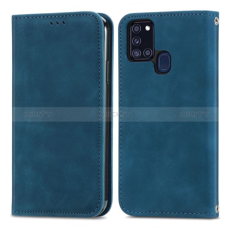 Funda de Cuero Cartera con Soporte Carcasa S04D para Samsung Galaxy A21s