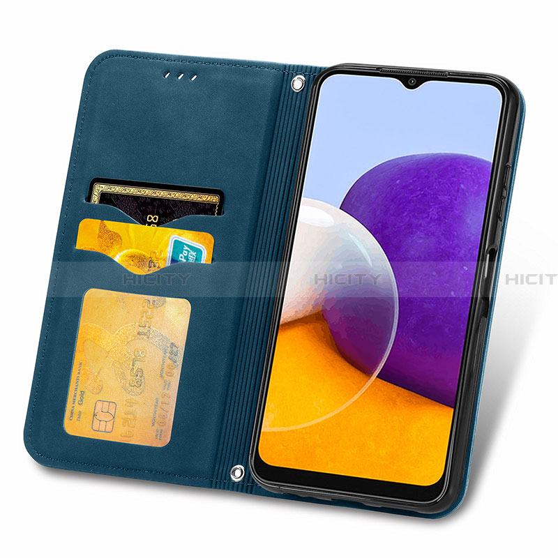 Funda de Cuero Cartera con Soporte Carcasa S04D para Samsung Galaxy A22 5G