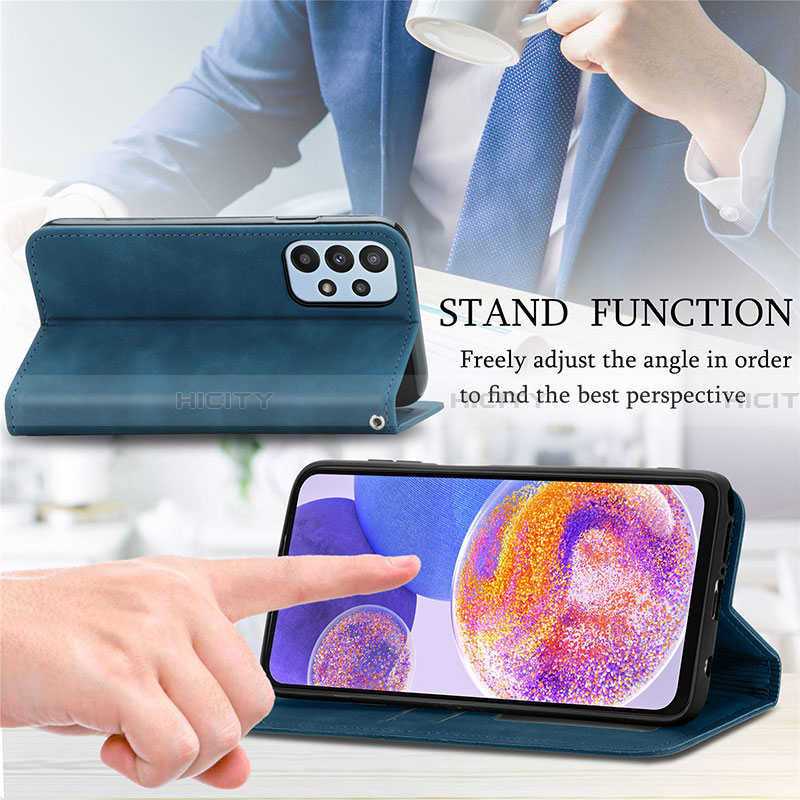 Funda de Cuero Cartera con Soporte Carcasa S04D para Samsung Galaxy A23 4G