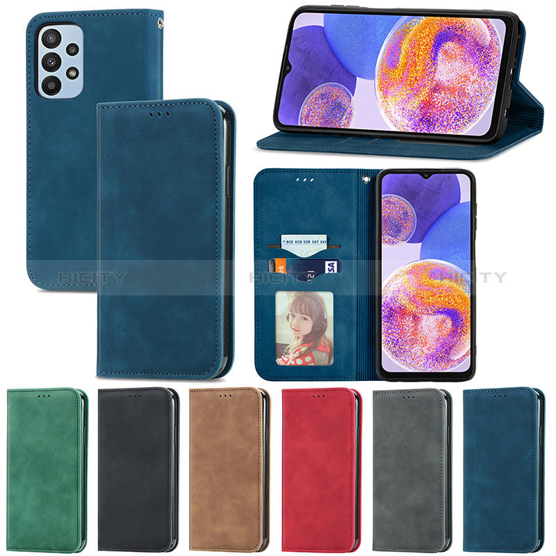 Funda de Cuero Cartera con Soporte Carcasa S04D para Samsung Galaxy A23 5G